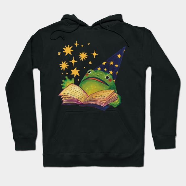 Wizard Frog Hoodie by Hannah Flanagan Art